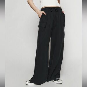 Reformation Ethan Twill Pant in Black NWT